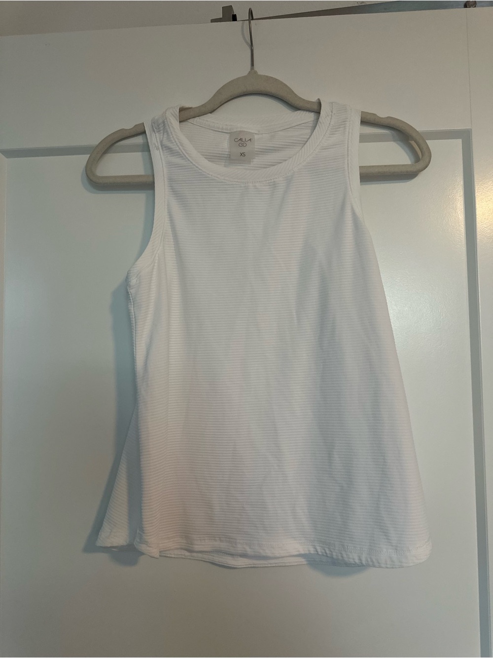 CALIA by Carrie Underwood White Ribbed Tank Top